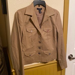 Chaps Career jacket Tan with stretch